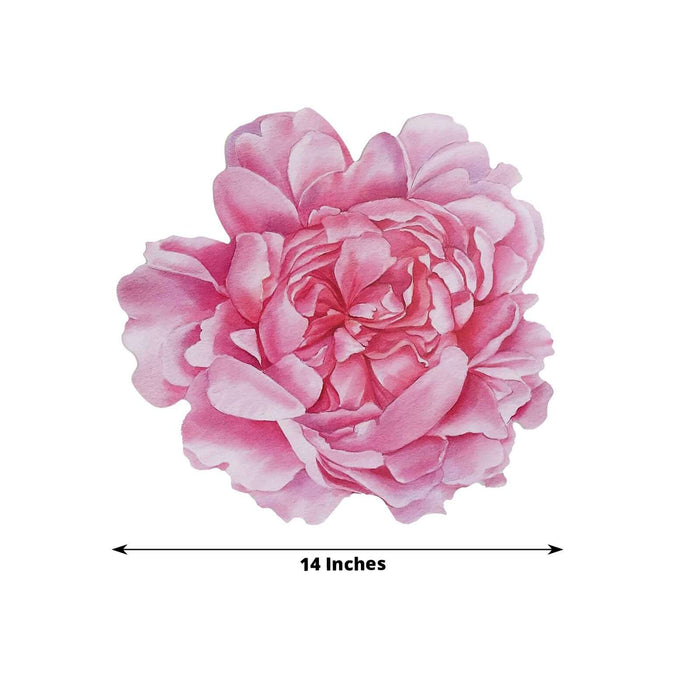 Pink peony flower decoration, 14 inches in size