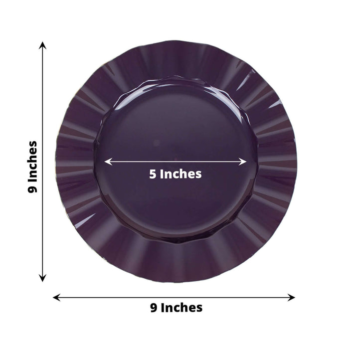 Purple 9-inch round plate with 5-inch center diameter