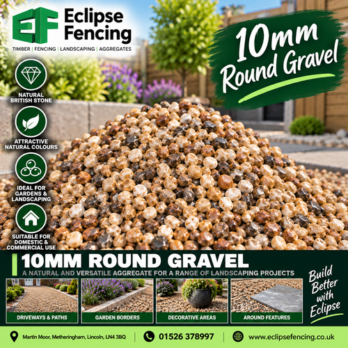 10mm Round Gravel – Decorative & Functional Garden Stone-Eclipse Fencing