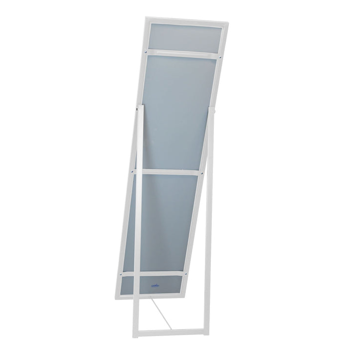 137cm x 35.5cm White Square Full-Length Mirror
