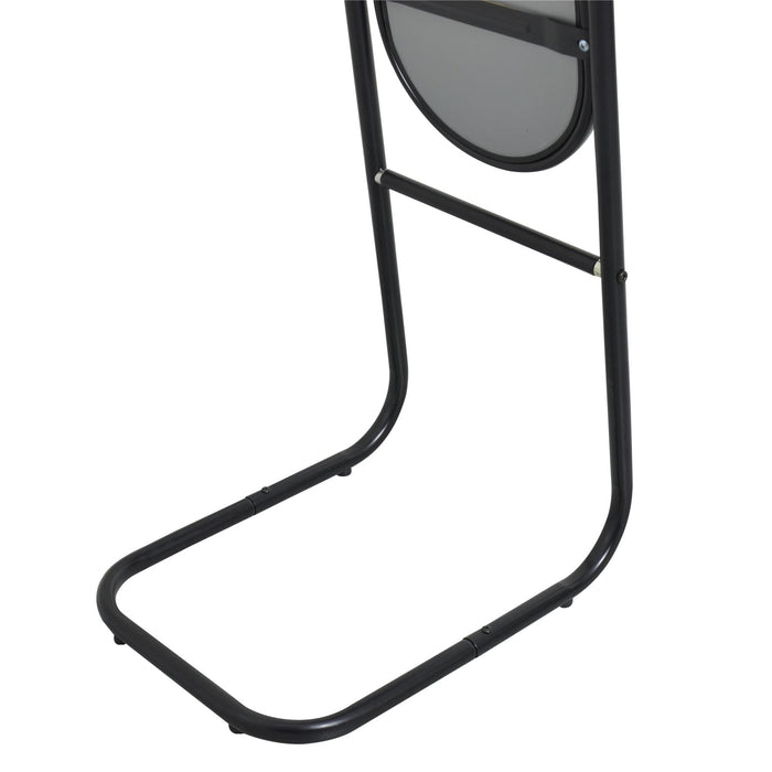 153cm x 30cm Black Round Full-Length Mirror