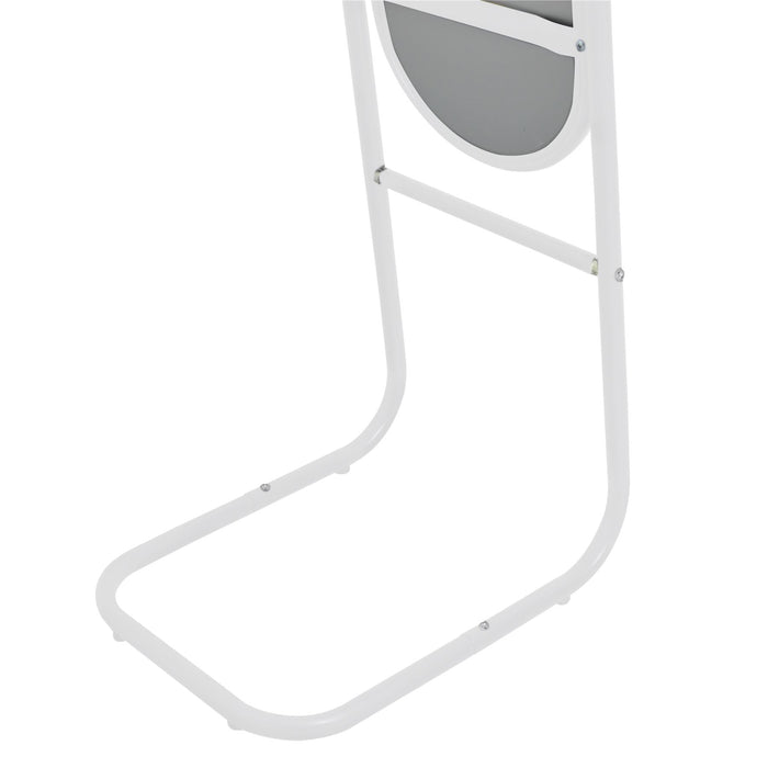 153cm x 30cm White Round Full-Length Mirror