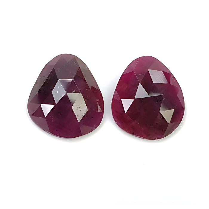 red ruby fancy rose cut slices