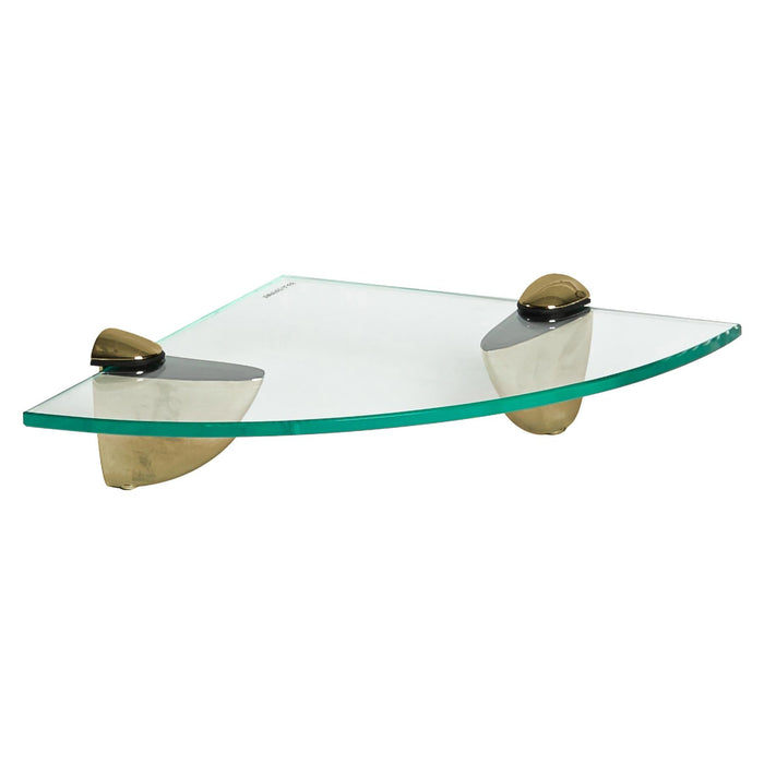 20cm Floating Glass Corner Shelf