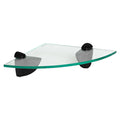 20cm Floating Glass Corner Shelf