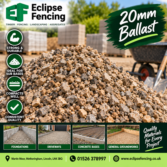 20mm Ballast – Premium Mix for Strong, Durable Concrete-Eclipse Fencing