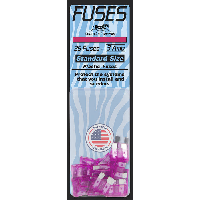 25PK ATO/ATC 3AMP FUSES