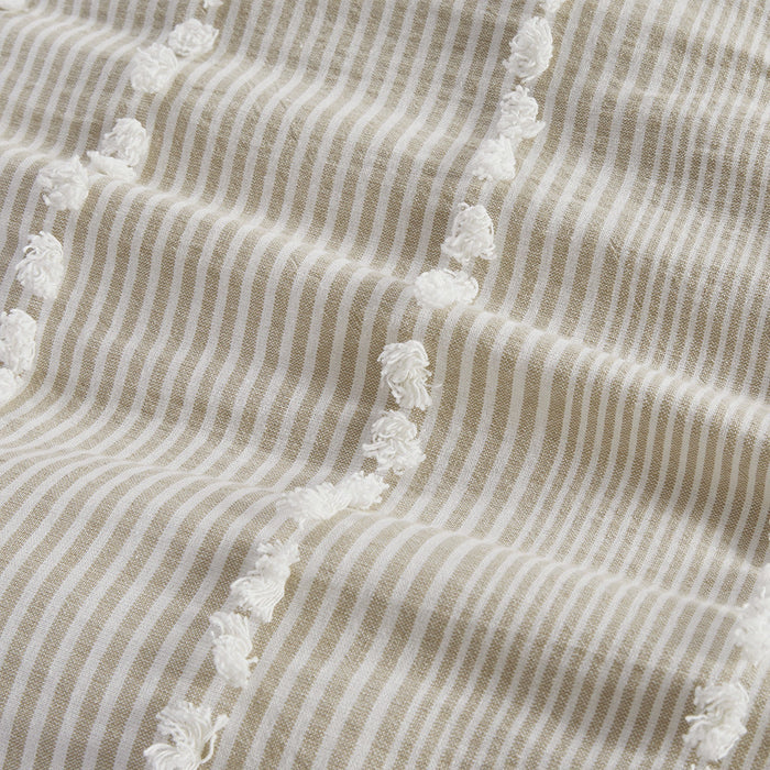 3 Piece Cotton Yarn Dyed Duvet Cover Set Doba
