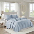 3 Piece Reversible Scalloped Edge Quilt Set Doba