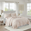 3 Piece Reversible Scalloped Edge Quilt Set Doba