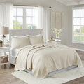 3 Piece Reversible Scalloped Edge Quilt Set Doba