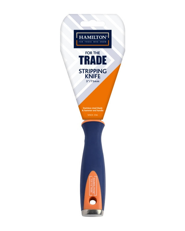 3" Stainless Steel Wallpaper & Paint Stripping Knife with Soft Grip Handle-Eclipse Fencing