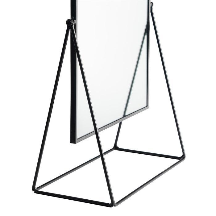 32cm x 50cm Black Square Dressing Table Mirror