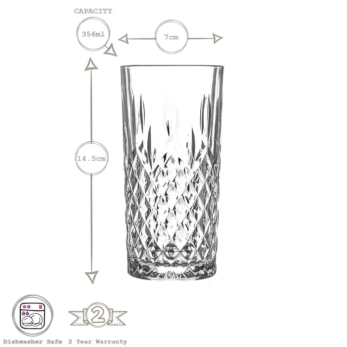 356ml Odin Highball Glasses - Pack of Six