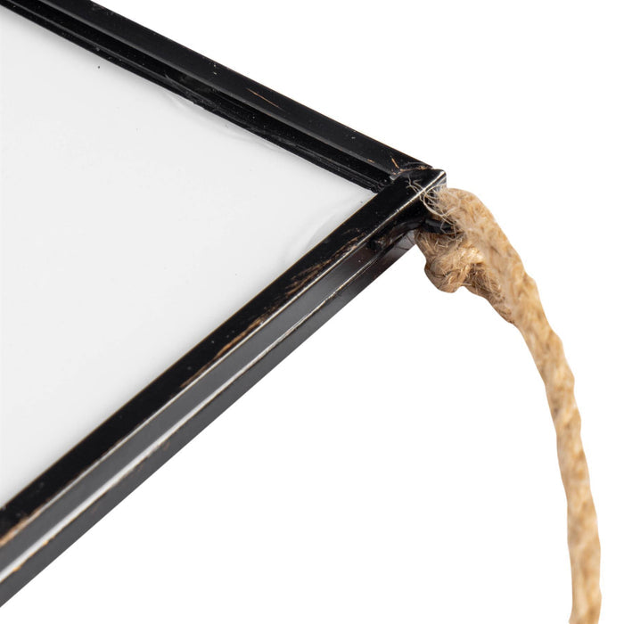 4" x 4" Black Hanging Metal Photo Frame