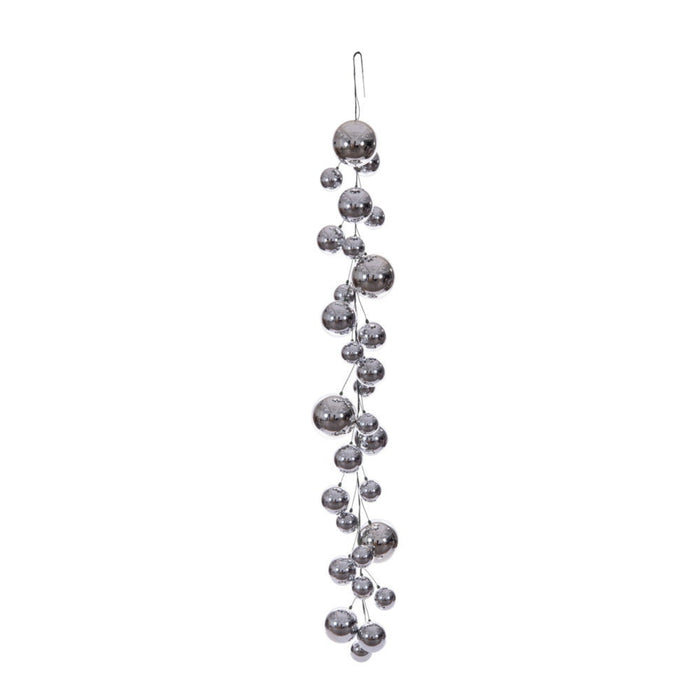 6' Silver Ball Branch Garland