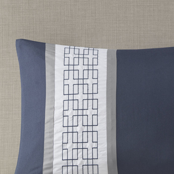 8 Piece Embroidered Comforter Set Doba