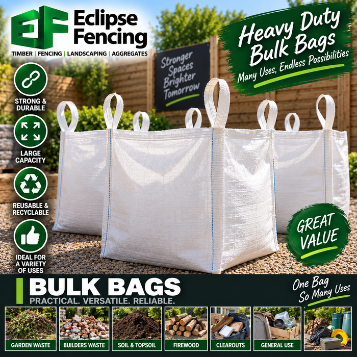 85 x 85 x 85 Bulk Bag – Large, Durable, and Versatile Storage Solution ** EMPTY **-Eclipse Fencing