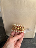 1950s Gold/Pearl Spring Bracelet