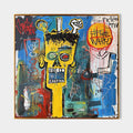 Basquiat Art Modern Expressionism Art Fun Graffiti Abstract Canvas Wall Art Graffiti Street Art