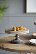 Addy Wooden Display Stand with Beaded Trim Doba