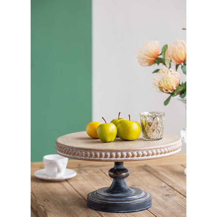 Addy Wooden Display Stand with Beaded Trim Doba