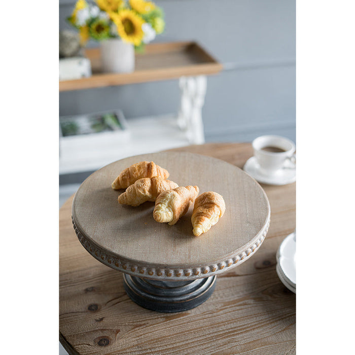 Addy Wooden Display Stand with Beaded Trim Doba