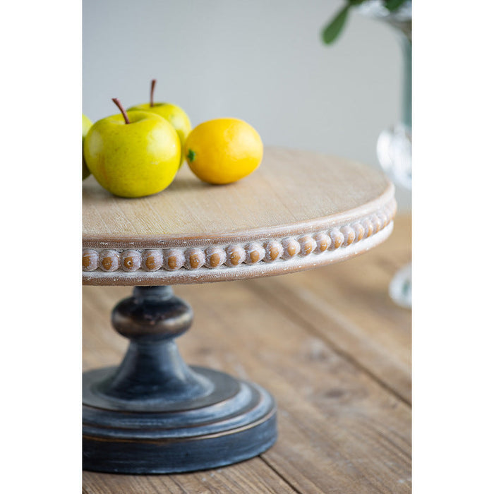 Addy Wooden Display Stand with Beaded Trim Doba