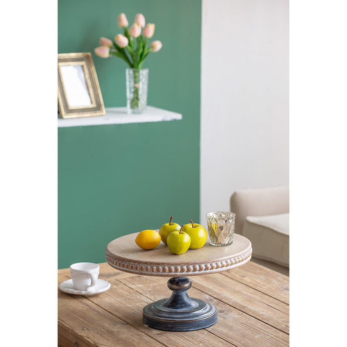 Addy Wooden Display Stand with Beaded Trim Doba