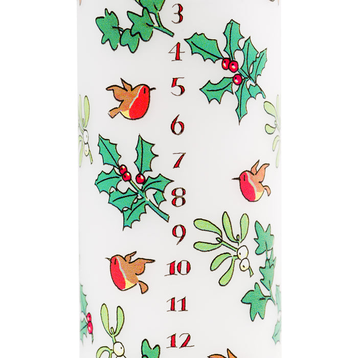 Advent Pillar Candle: The Holly & the Ivy
