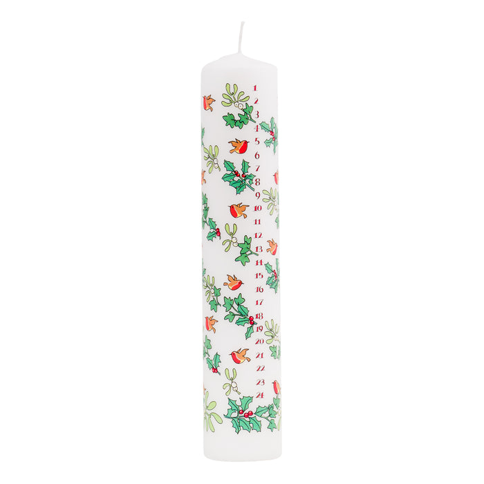 Advent Pillar Candle: The Holly & the Ivy