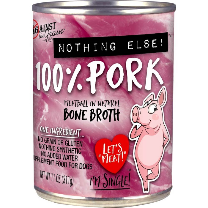 Against the Grain Nothing Else Grain Free One Ingredient 100% Pork Canned Dog Food