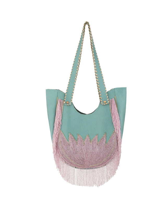 Allesandra Beaded Turquoise Bag