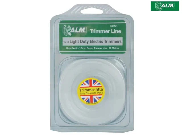 ALM SL001 Light-Duty Trimmer Line – 1.3mm x 30m Replacement Line for Electric Garden Trimmers (UK Made)-Eclipse Fencing