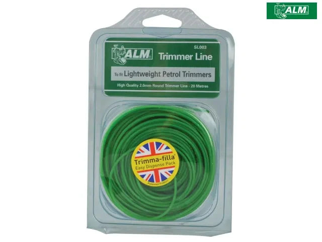 ALM SL003 Light-Duty Petrol Trimmer Line – 2.0mm x 20m Replacement Line for 16cc–25cc Grass Trimmers (UK Made)-Eclipse Fencing