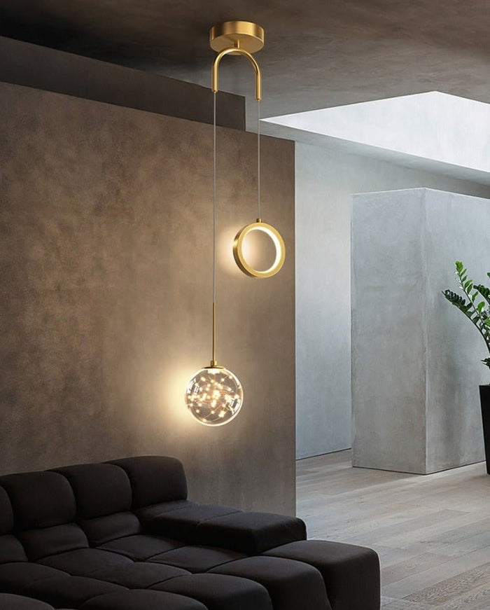 Amalia Pendant Light - Gold / Cold White / 8.3" x 59" / 21cm x 150cm - Level Decor
