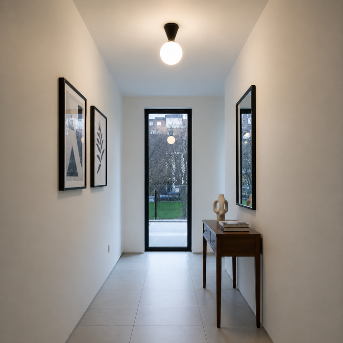 Amande White Globe Ceiling Light
