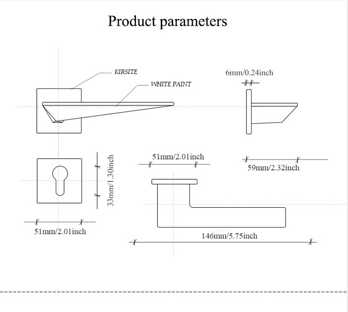 American Style Anti-theft Door Handle - Level Decor