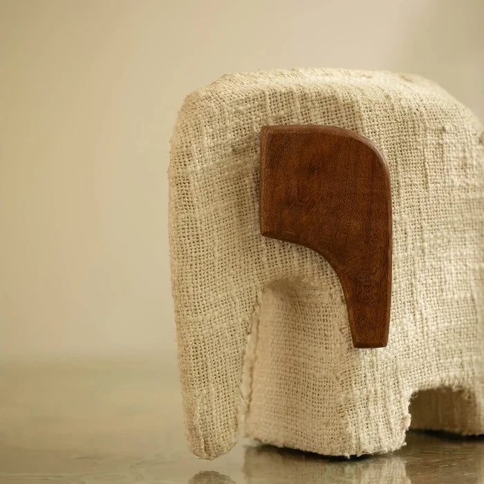 Anarva Ecomix Elephant With Fabric & Wood - Large