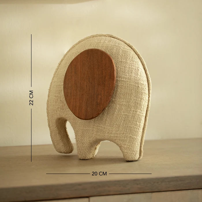 Anarva  Ecomix Elephant With Fabric & Wood - Small