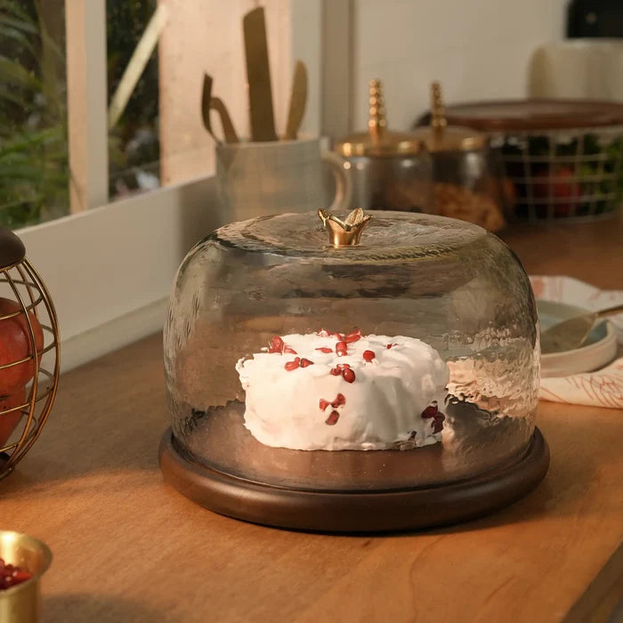 Annar cloche with wooden base