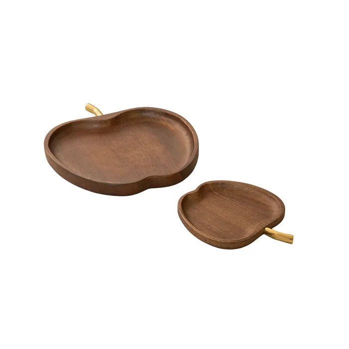 Apple affair wooden platter - Set of 2
