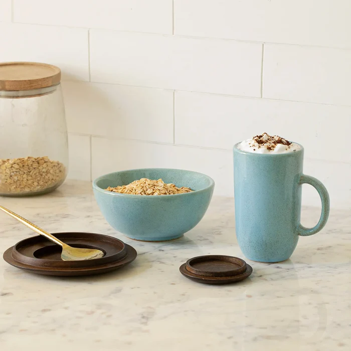aqua rustic breakfast set