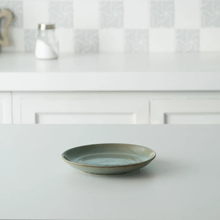 Aqua Rustic Ceramic Dessert Plate