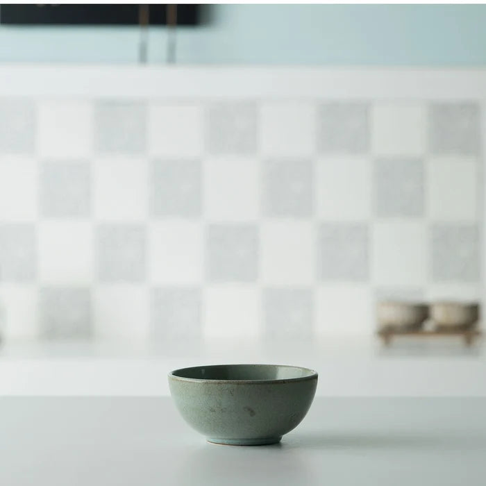 Aqua Rustic Ceramic Soup Bowl