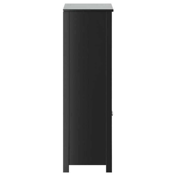 Bathroom Cabinet BERG Black 27.4"x13.4"x43.3" Solid Wood Pine - Divine Heart L.A.