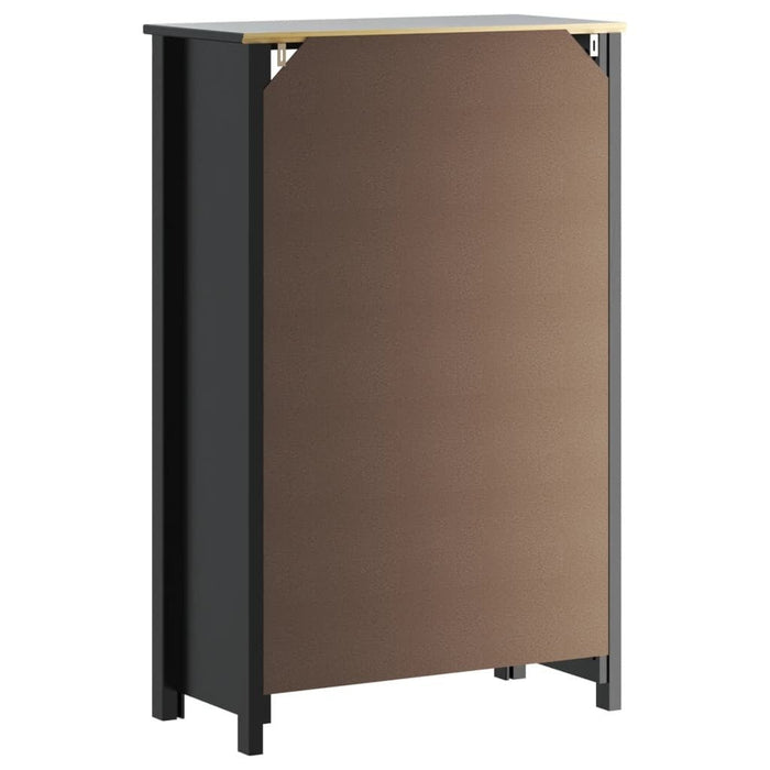 Bathroom Cabinet BERG Black 27.4"x13.4"x43.3" Solid Wood Pine - Divine Heart L.A.