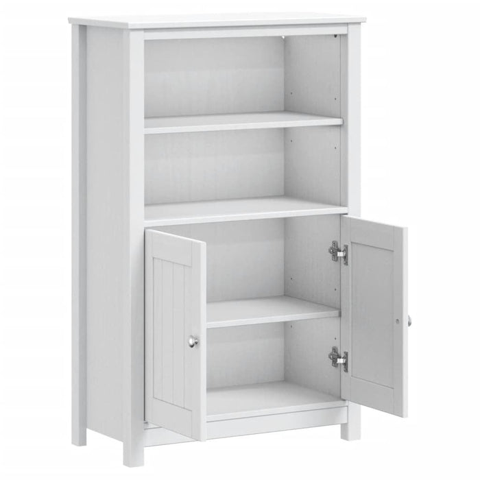 Bathroom Cabinet BERG White 27.4"x13.4"x43.3" Solid Wood Pine - Divine Heart L.A.