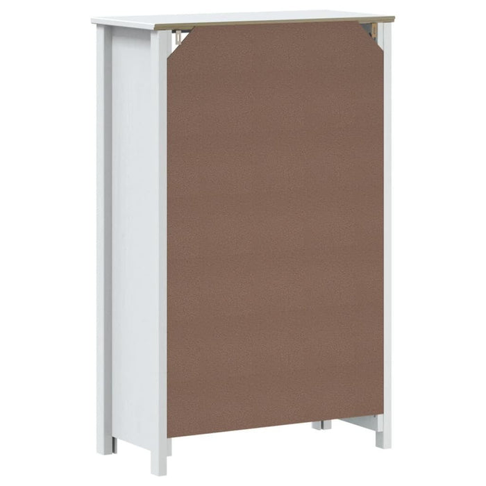 Bathroom Cabinet BERG White 27.4"x13.4"x43.3" Solid Wood Pine - Divine Heart L.A.