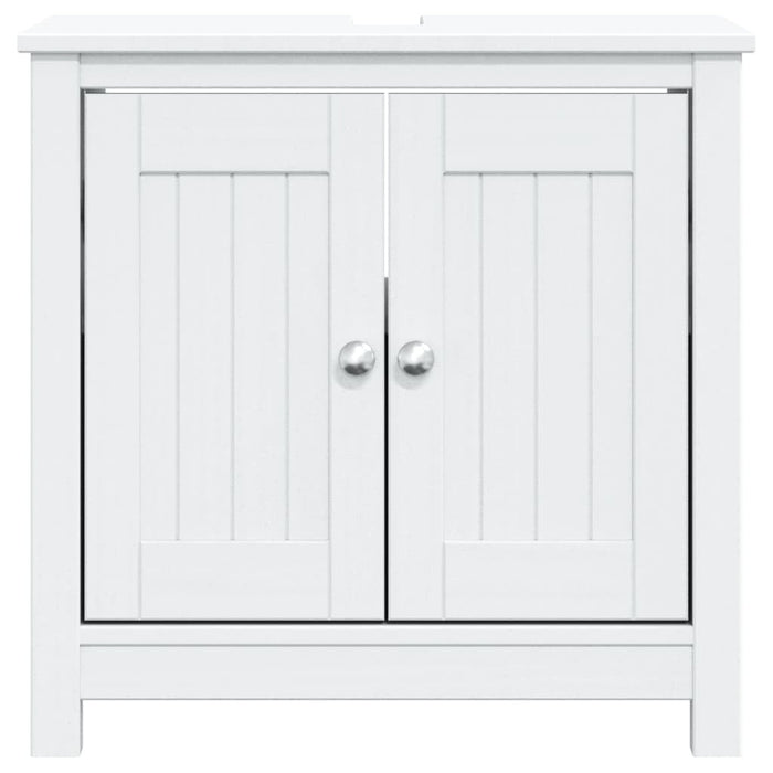 Bathroom Sink Cabinet BERG White 23.6"x13.4"x23.2" Solid Wood Pine - Divine Heart L.A.